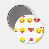 Valentine Emojis Magnet (Vorderseite/Rückseite)