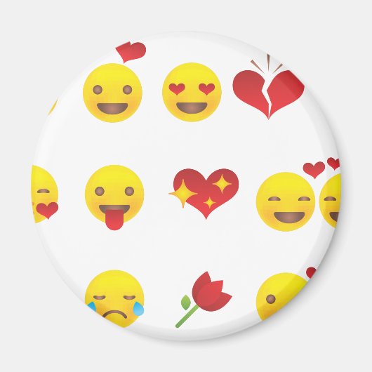 Valentine Emojis Magnet (Vorne)