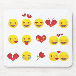 Valentine Emojis Mousepad