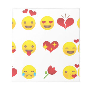 Valentine Emojis Notizblock