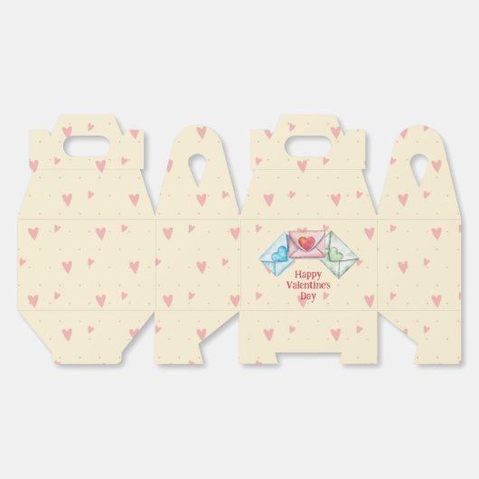 Valentine Envelope and Hearts Geschenkschachtel (Ungeklappt)