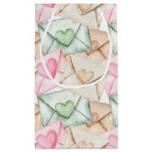 Valentine Envelope and Hearts Kleine Geschenktüte (Rückseite)