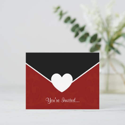 Valentine Envelope Einladung (Stehend Vorderseite)