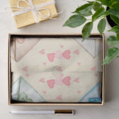 Valentine Envelopes and Hearts Seidenpapier (Geschenk)
