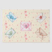 Valentine Envelopes and Hearts Seidenpapier (Vorderseite)