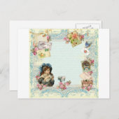 Valentine Ephemera Liebe Letters Feiertagspostkarte (Vorne/Hinten)