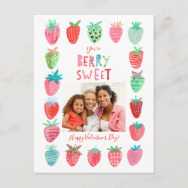 Valentine | Erdbeere | Postkarte