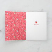 Valentine | Erdbeeren | Grußkarte Feiertagskarte (Innenseite)