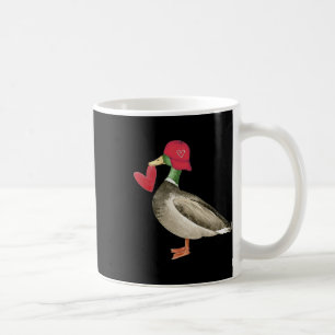 Valentine-Erpel-Ente Retro Groovy Herzen Valenti Kaffeetasse