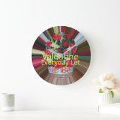 Valentine Everyday Share the Love Große Wanduhr (Zuhause)