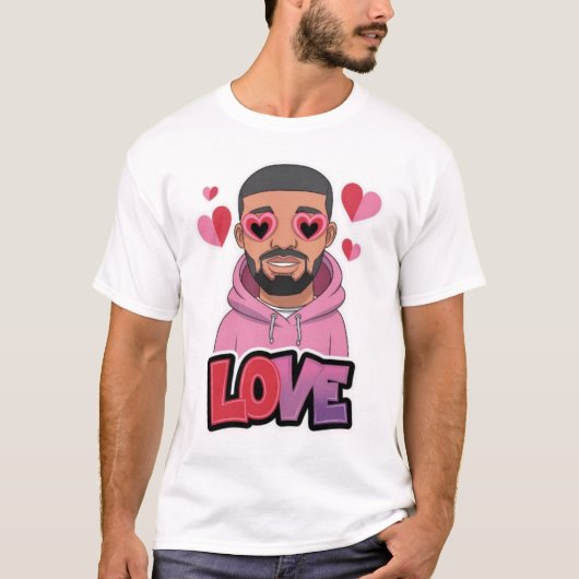 Valentine Eye Heart Drake T-Shirt (Vorderseite)