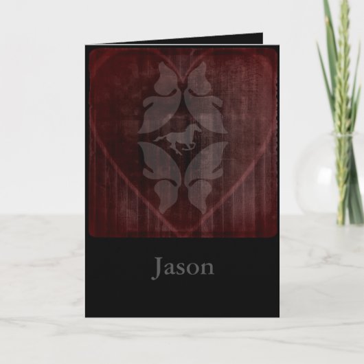 Valentine Faded Stencil Feiertagskarte (Vorderseite)