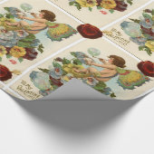 VALENTINE FAIRY BLOWING BUBBLES, STIEFMÜTTERCHEN, GESCHENKPAPIER (Ecke)