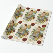 VALENTINE FAIRY BLOWING BUBBLES, STIEFMÜTTERCHEN,  GESCHENKPAPIER (Ungerollt)