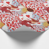 VALENTINE FAIRY MIT WAND, ROT WAX SIEGEL MIT HERZ GESCHENKPAPIER (Ecke)