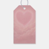 Valentine Fairy on Pink Clouds Fantasy Art Geschenkanhänger (Rückseite)