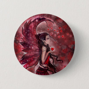 Valentine Fairy Pinback Button 'Herz'