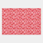 Valentine Fantasy Blume Rot und Weiß Geschenkpapier Set (Vorderseite 3)