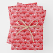Valentine Fantasy Blume Rot und Weiß Geschenkpapier Set (Beispiel)