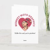 Valentine Feiertagskarte (Rückseite)