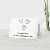 Valentine Feiertagskarte (Rückseite)
