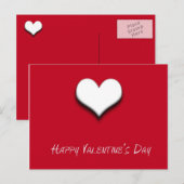 Valentine Feiertagspostkarte (Vorne/Hinten)