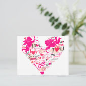 Valentine Feiertagspostkarte (Stehend Vorderseite)