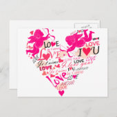 Valentine Feiertagspostkarte (Vorne/Hinten)