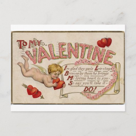 Valentine Feiertagspostkarte (Vorderseite)