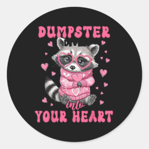 Valentine Feral Raccoon T-Shirt Lover Runder Aufkleber