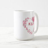 Valentine Fingerprint Heart Mug Kaffeetasse (VorderseiteRechts)