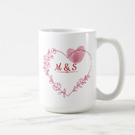 Valentine Fingerprint Heart Mug Kaffeetasse