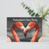 Valentine Flamingo Einladung (Stehend Vorderseite)