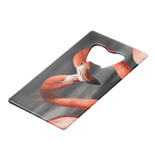 Valentine Flamingo Geldbeutel Flaschenöffner (Rückseite Schrägansicht)