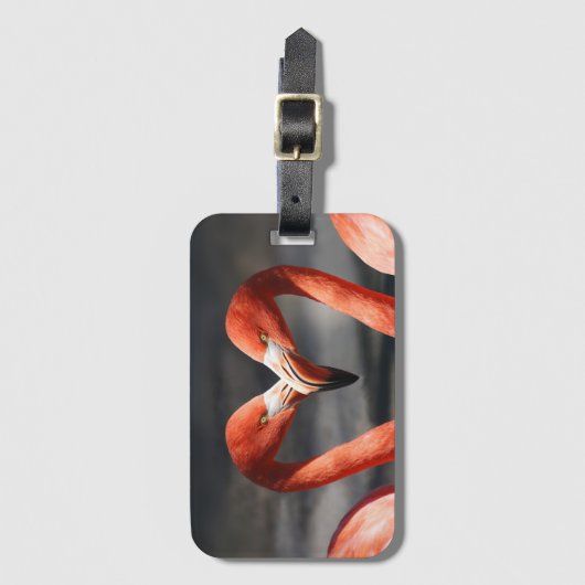 Valentine Flamingo Gepäckanhänger (Vorderseite Vertikal)
