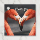 Valentine Flamingo Geschenkanhänger (Vorderseite)