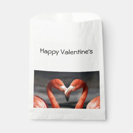 Valentine Flamingo Geschenktütchen (Vorderseite)