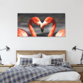 Valentine Flamingo Leinwanddruck (Insitu (Schlafzimmer))
