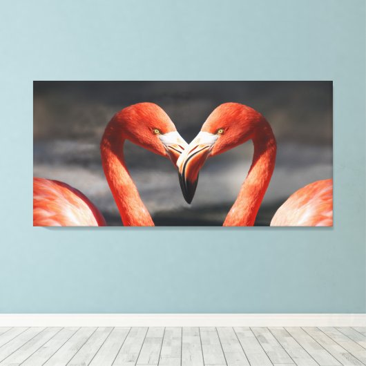 Valentine Flamingo Leinwanddruck (Insitu (Holzboden))