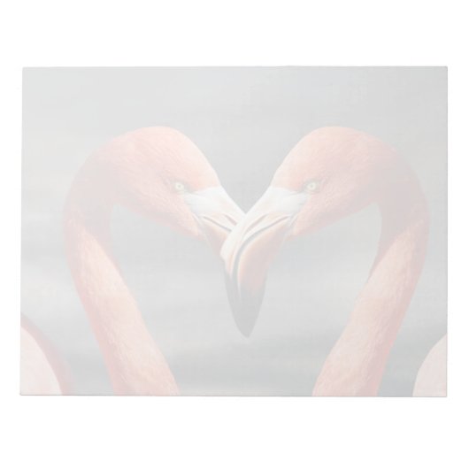 Valentine Flamingo Notizblock (Vorderseite)