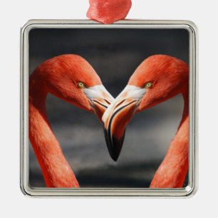 Valentine Flamingo Ornament Aus Metall