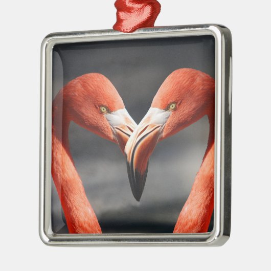 Valentine Flamingo Ornament Aus Metall (Links)