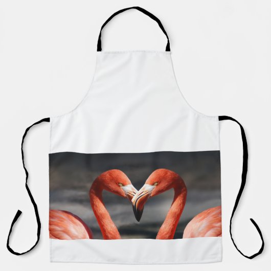 Valentine Flamingo Schürze (Vorderseite)