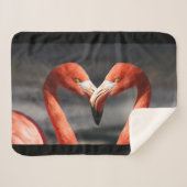 Valentine Flamingo Sherpadecke (Vorderseite (Horizontal))