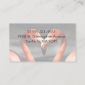 Valentine Flamingo Visitenkarte (Rückseite)