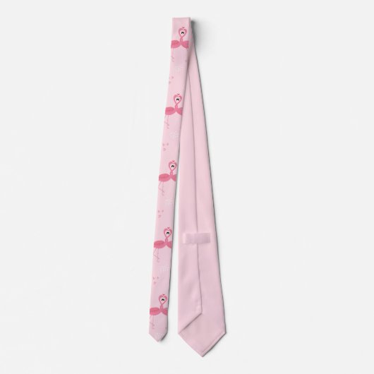 Valentine Flamingos Krawatte (Rückseite)