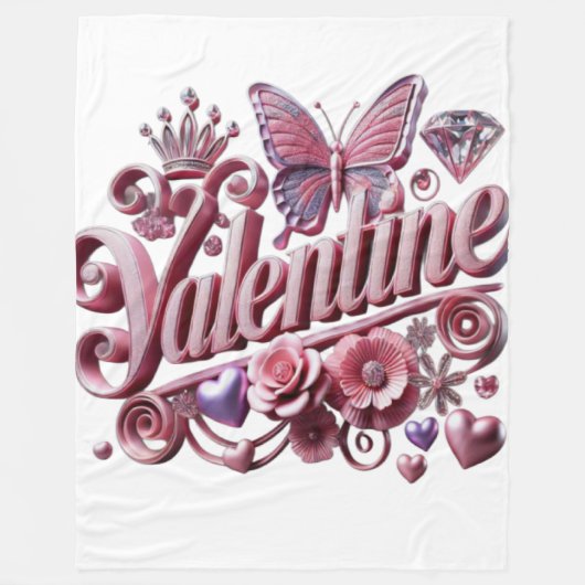 Valentine Fleecedecke (Vorderseite)