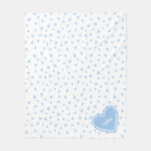 Valentine Floating Hearts blue Fleecedecke (Vorderseite)