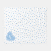 Valentine Floating Hearts blue Fleecedecke (Vorderseite (Horizontal))