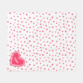 Valentine Floating Hearts Fleecedecke (Vorderseite (Horizontal))
